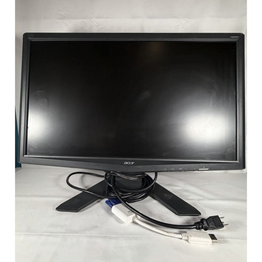 Acer X233H 23" LCD Monitor Black VGA D-Sub Power & VGA Cables ET.VX3HP.002